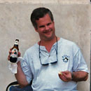 Frank with beer