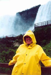 Debbie under the falls