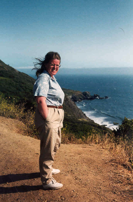 Debbie at the Pacific Ocean