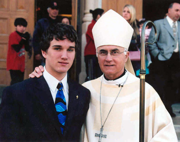 Damian with Bishop Donato