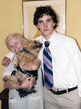 Damian with Grandma and Harry
