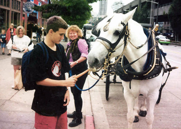 Damian and horse