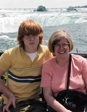 Justin with Aunt Debbie at Niagara Falls