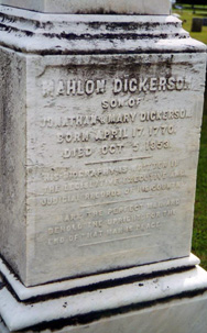 Mahlon Dickerson's grave